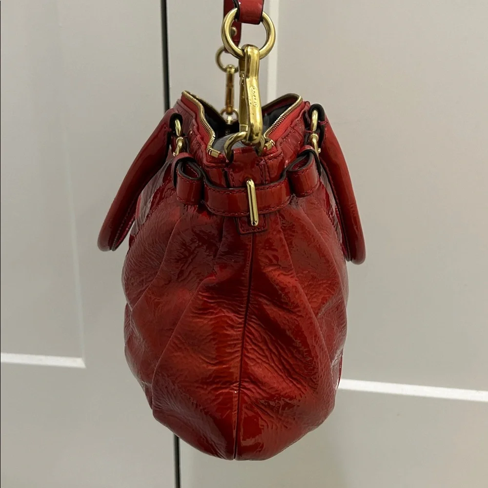 Coach Madison Diagonal Pleated Leather Sophia Satchel